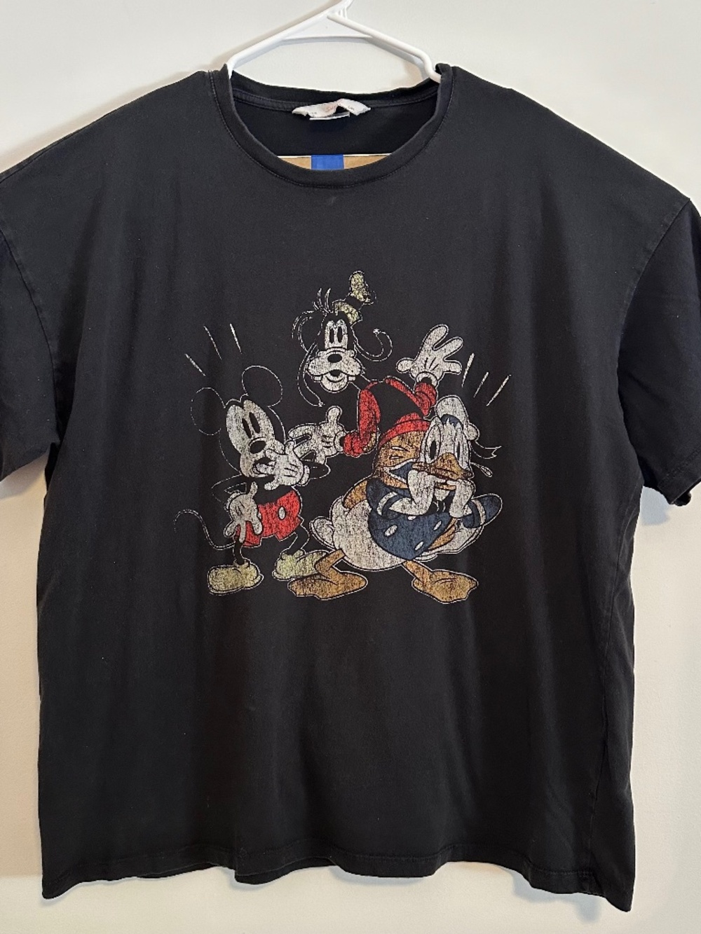Disney Pluto Dog Aviator Graphic Print T-Shirt Small Gray Y2K Short Sleeve